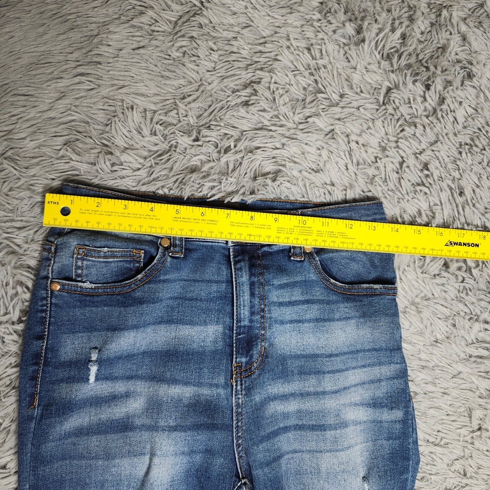 Kendall + Kylie The Kontour High Rise Skinny Jeans Women Size 28 Blue Distressed - Picture 4 of 14